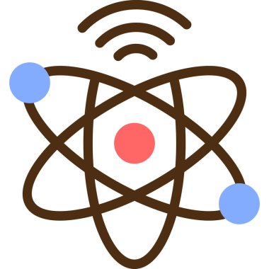 Atom simgesi. vektör illüstrasyonu