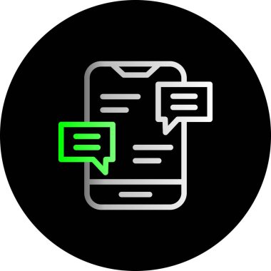  düz illüstrasyon ileti simgesi