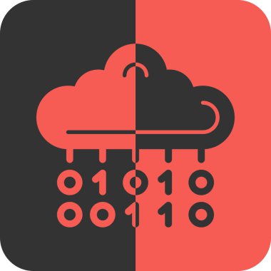 Düz biçimli bulut hesaplama veri simgesi