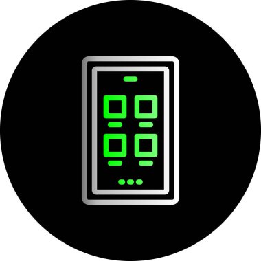 denetim paneli simgesi renk ana hatları vektörü