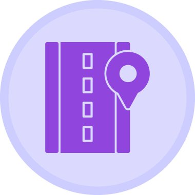 Otelde. Web simgesi basit illüstrasyon