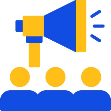 megafon web simgesi, vektör çizim