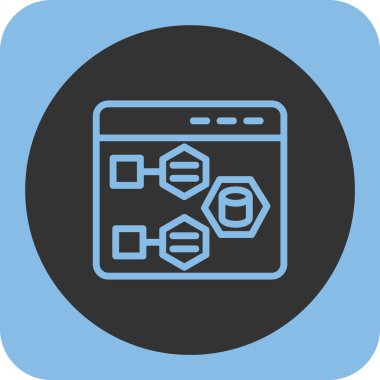 Beyaz arkaplanda tarayıcı simgesi, vektör illüstrasyonu