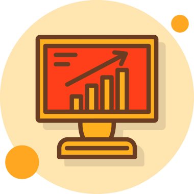 iş grafiği simgesi, vektör illüstrasyonu