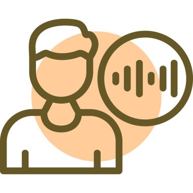 Çağrı merkezi simgesi, ana hatlı vektör çizimi