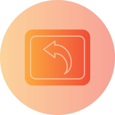 ok vektörü renk çizgisi simgesi