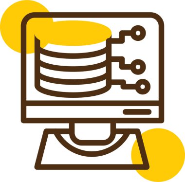 veritabanı. Web simgesi basit illüstrasyon