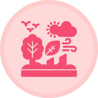 Bir ağaç simgesinin vektör illüstrasyonu