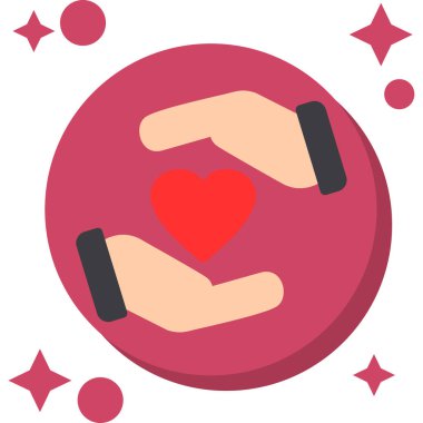 Kalp ikonu vektör illüstrasyonu