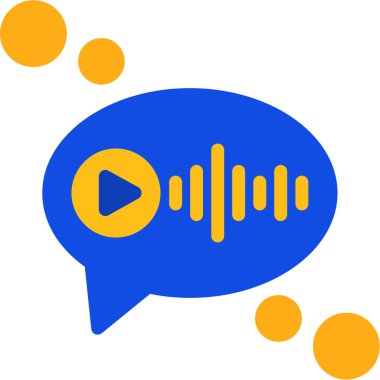 Mavi arkaplanda izole edilmiş modayı takip eden müzik simgesi