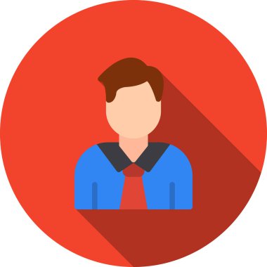 işadamı düz simgesi, vektör, illüstrasyon