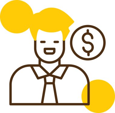 iş adamı simgesi, vektör illüstrasyonu