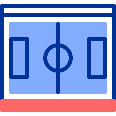 futbol web simgesi, basit vektör illüstrasyonu