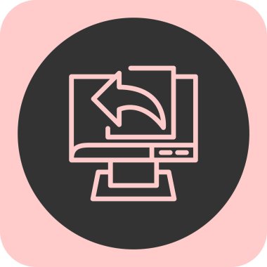 İndirme işareti olan bir dizüstü bilgisayarın vektör simgesi