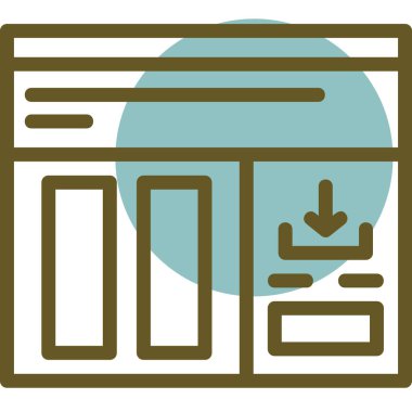 İnternet tarayıcısı. Web simgesi basit tasarım, vektör illüstrasyonu