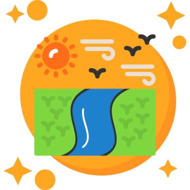 Güneş Simgesi Vektör illüstrasyonu