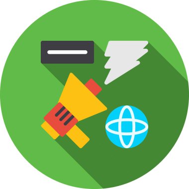 gücün düz simgesi.