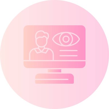 Dizüstü bilgisayar simgesi olan bir adamın vektör çizimi