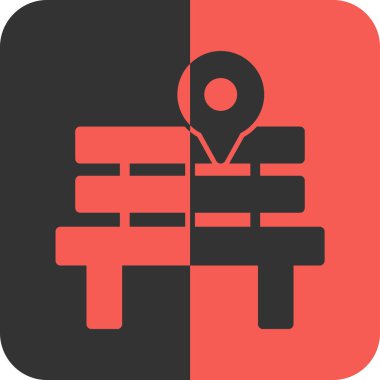 Bir harita simgesinin vektör illüstrasyonu