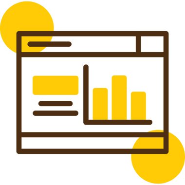 iş grafiği simgesi, vektör illüstrasyonu