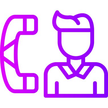 Çağrı merkezi. Web simgesi basit tasarım