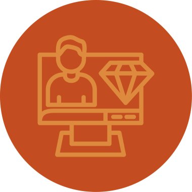 Dizüstü bilgisayar simgesi vektör çizimi