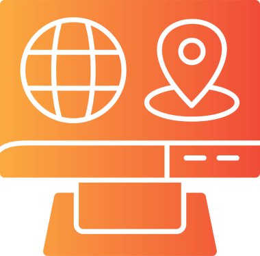 Harita iğnesi. Basit resimleme