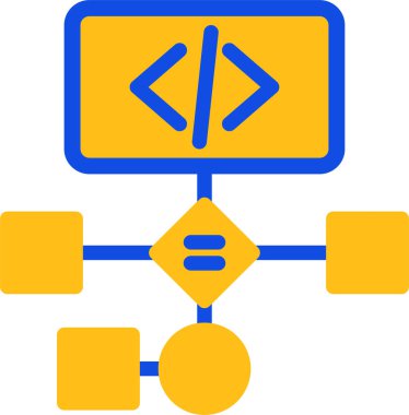 Kodlama. Web simgesi basit illüstrasyon