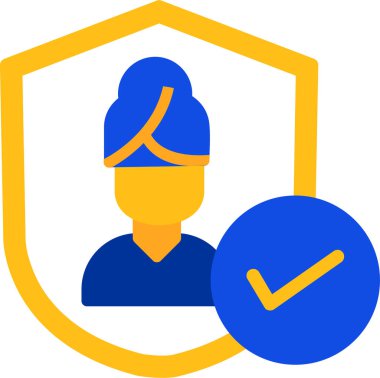 Avatar polis rozeti simgesi düz stil