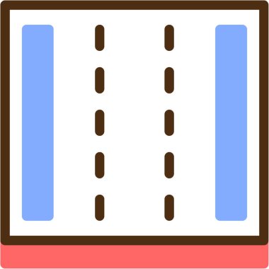 Yol. Web simgesi basit illüstrasyon