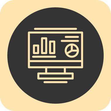 Veri analiz simgesi, vektör illüstrasyonu