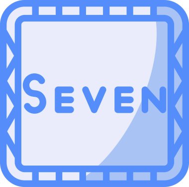 yedi simge, vektör illüstrasyonu