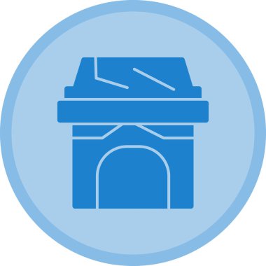 Bina. Web simgesi basit illüstrasyon