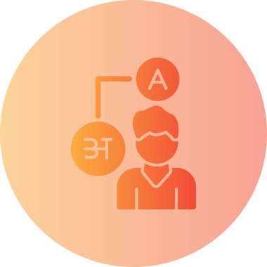 Bir çemberin içinde bir insanla birlikte olan insanların vektör simgesi