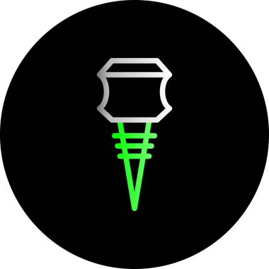 Ampul simgesi soyut bir grupta izole edildi