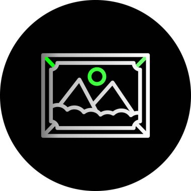 vektör dağ simgesi illüstrasyonu