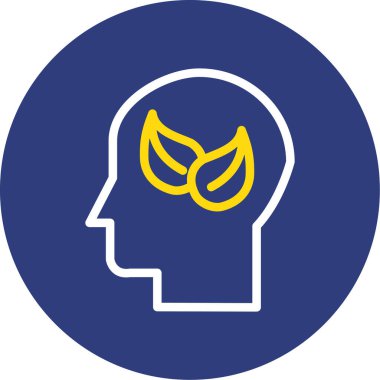 Kanatları ve kanatları olan bir kafa vektör simgesi. Kişisel ve ticari kullanım için vektör illüstrasyonu..