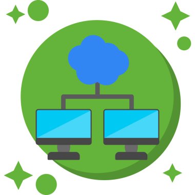 bilgisayar izleyici simgesi düz biçimli