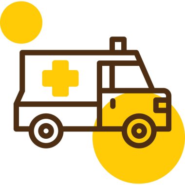 ambulans web simgesi vektör illüstrasyonu