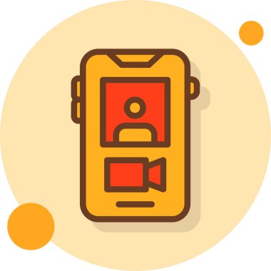 Cep telefonu. Web simgesi basit illüstrasyon