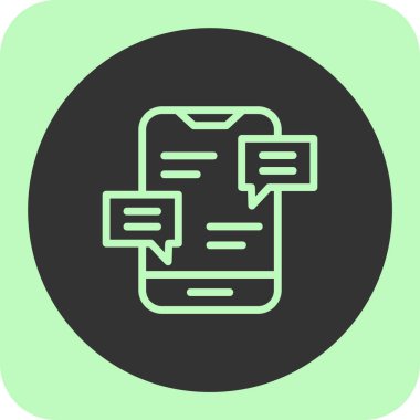 Kişisel ve ticari kullanım için sohbet vektörü simgesi simgesi vektör çizimi..