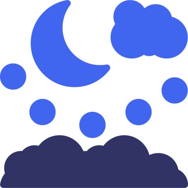 İyi geceler. Web simgesi basit tasarım