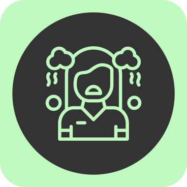 Maske simgesi olan bir adamın vektör çizimi