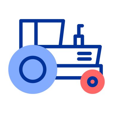 Traktör ikon vektör illüstrasyonu