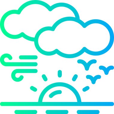 bulut hava tahmini simgesi ana hatlar biçiminde