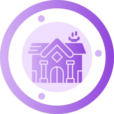 Ev simgesinin vektör illüstrasyonu