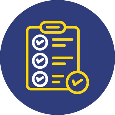 Kontrol listesi simgesi vektör illüstrasyonu