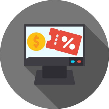 Kredi kartı vektör illüstrasyon tasarımlı bilgisayar