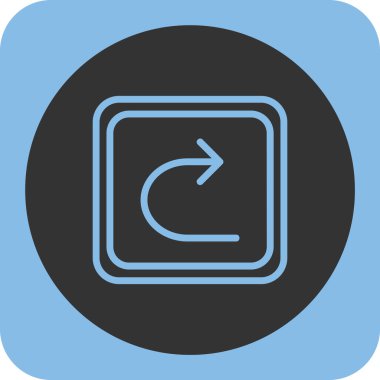 Düz yuvarlak vektör simgesini tazele