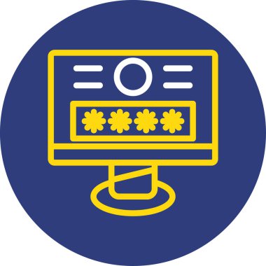 Bilgisayar güvenlik simgesi ana hat biçiminde